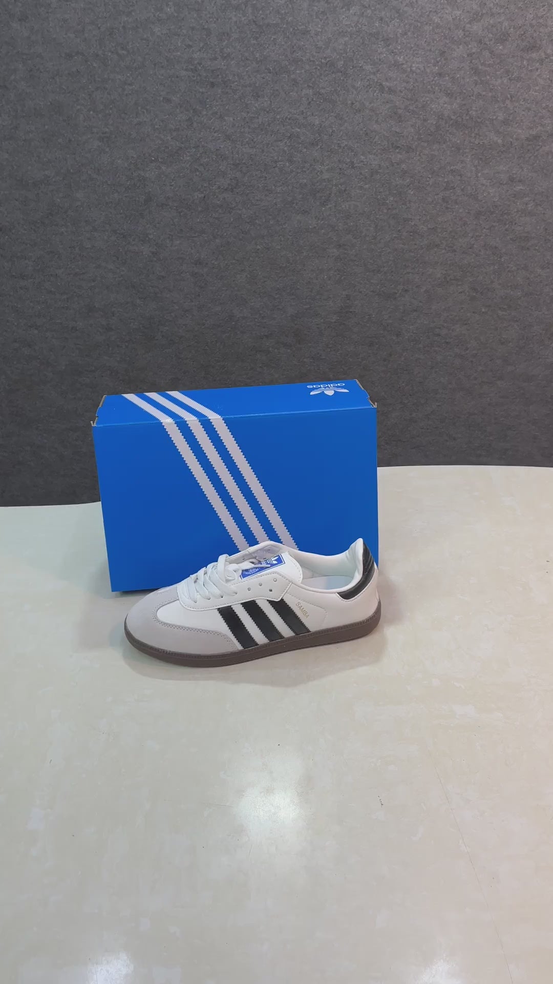 Adidas Samba White to Black